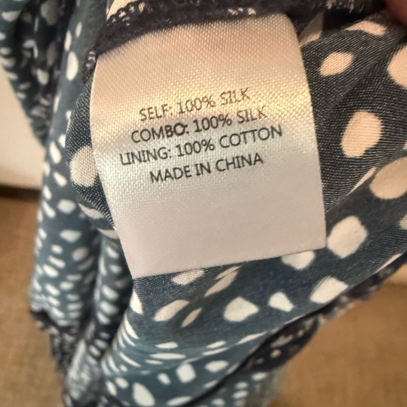 La Ligne Luca Navy Blue and White Silk Slip Midi Dress Size Small Like New - Picture 8 of 8